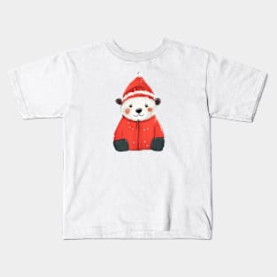 Christmas Santa Bear Kids T-Shirt